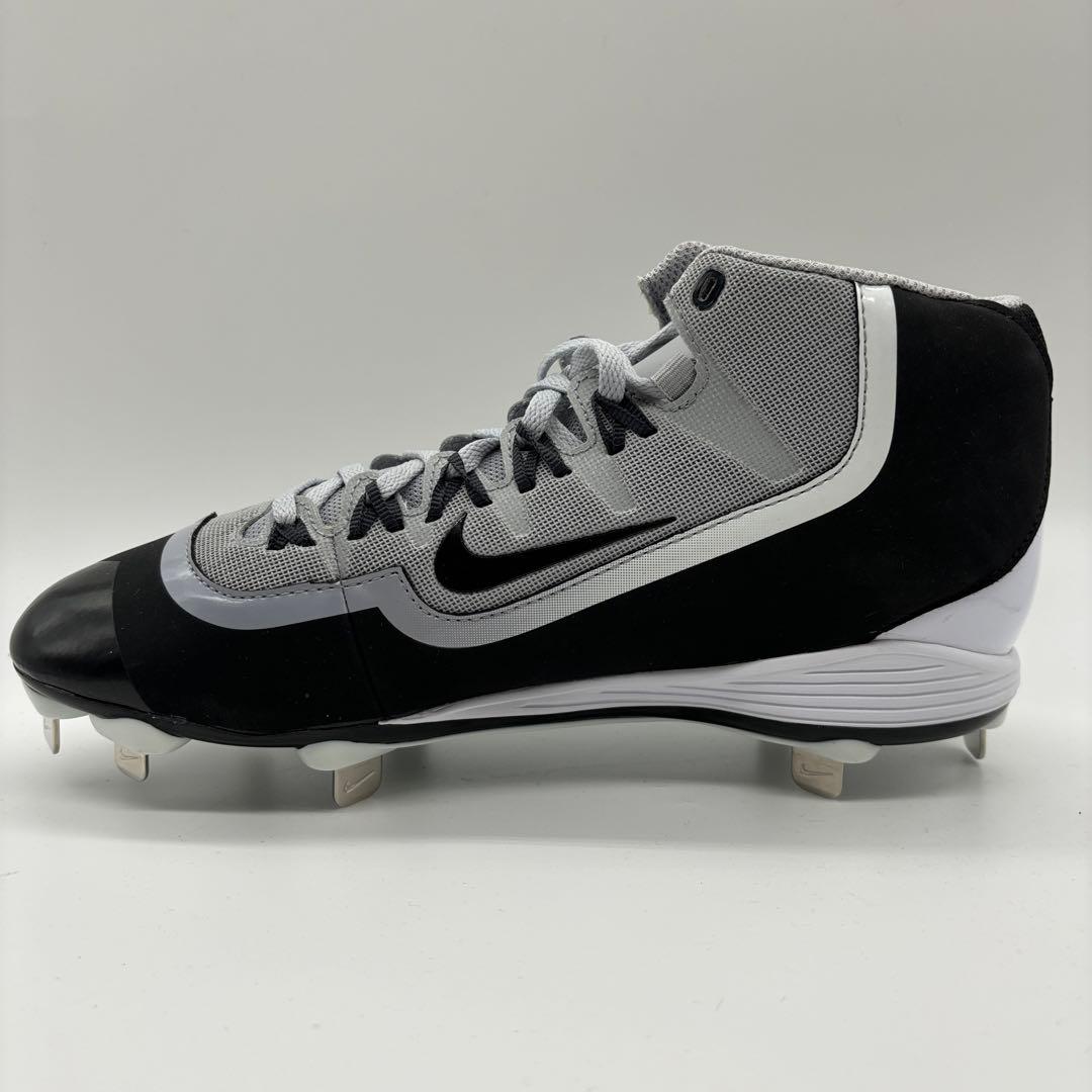 NIKE 野球 スパイク 金具 ブラック グレー 黒 26.5㎝ ミドルカット