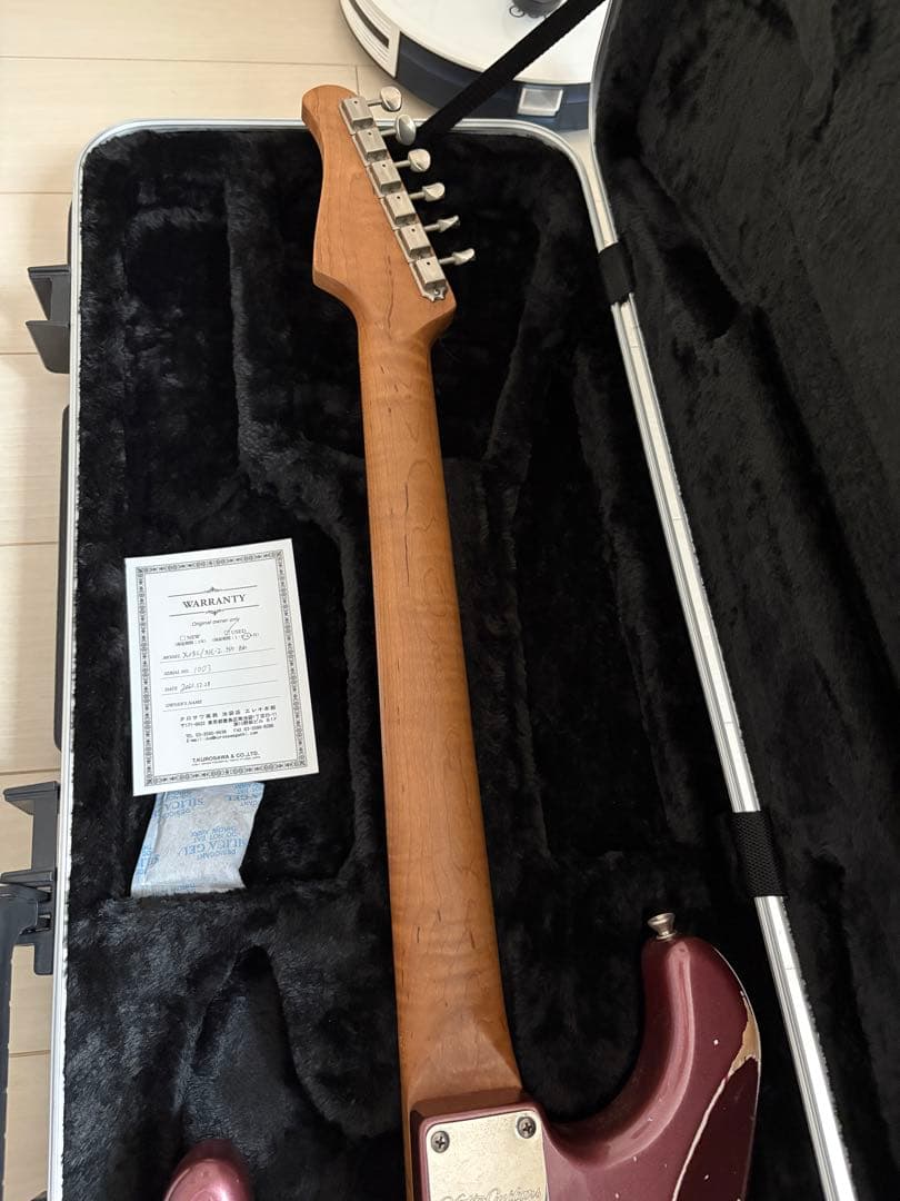 Xotic XSC-2 バーガンディメタリック 改造あり