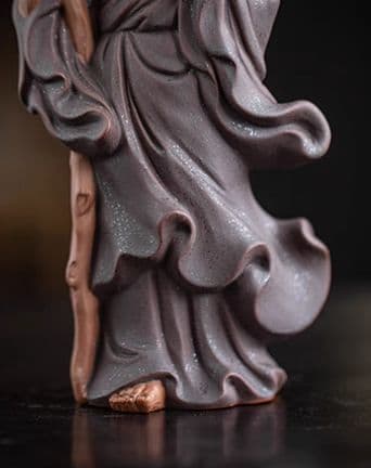 禅意 陶磁 茶道 装飾品 達磨祖師茶寵 茶室茶卓面人 置物