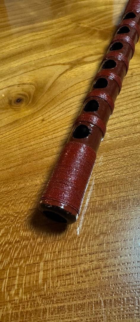 龍笛 竹製 朱塗り 雅楽 神楽