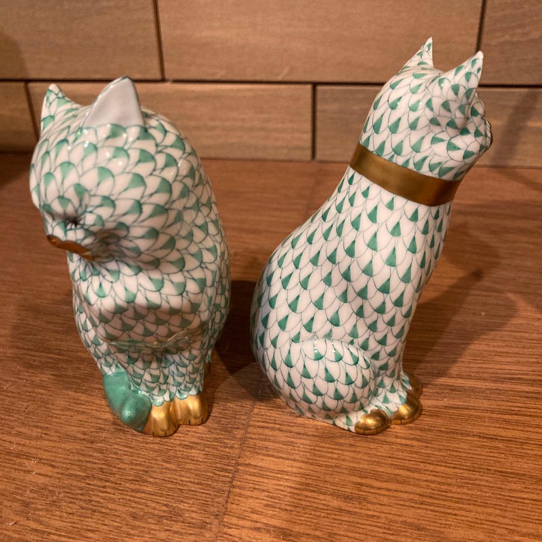 ヘレンド　フィギュリン　猫