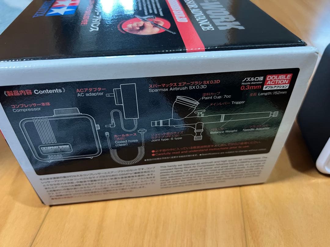 タミヤ コンプレッサーアドバンス スプレーワーク エアーブラシ 1回使用