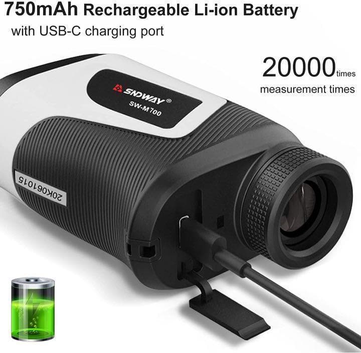 ゴルフ 距離計 USB充電 700ヤード 6倍倍率 5つのモード プレゼント①