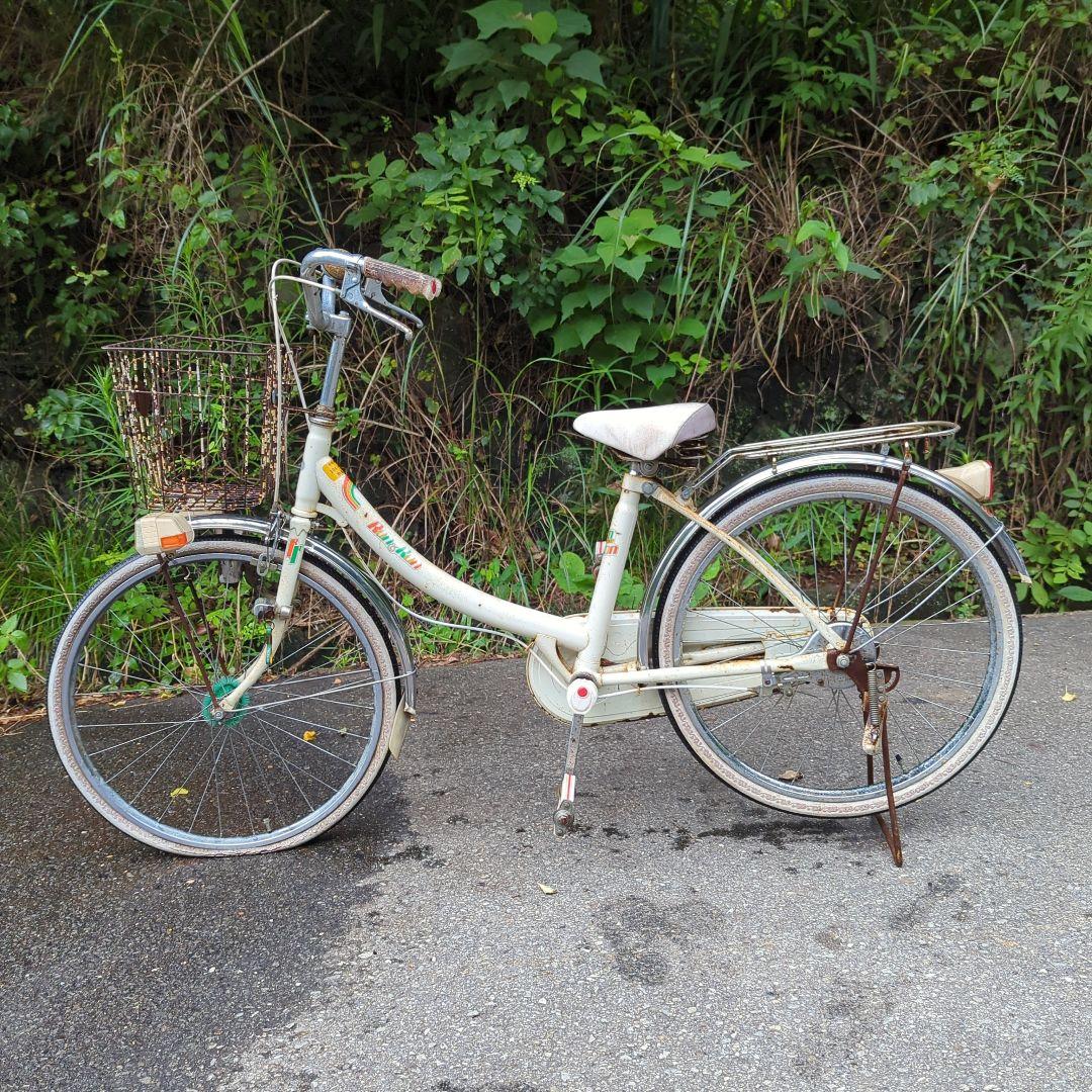 昭和レトロ　自転車　24インチ　ベース車　パンクあり　当時物マニア必見　送料別途