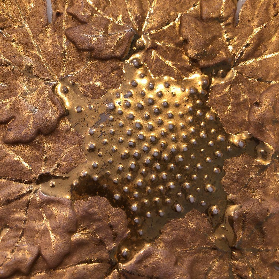 アンティーク マイセン プレート　金彩　立体レリーフ