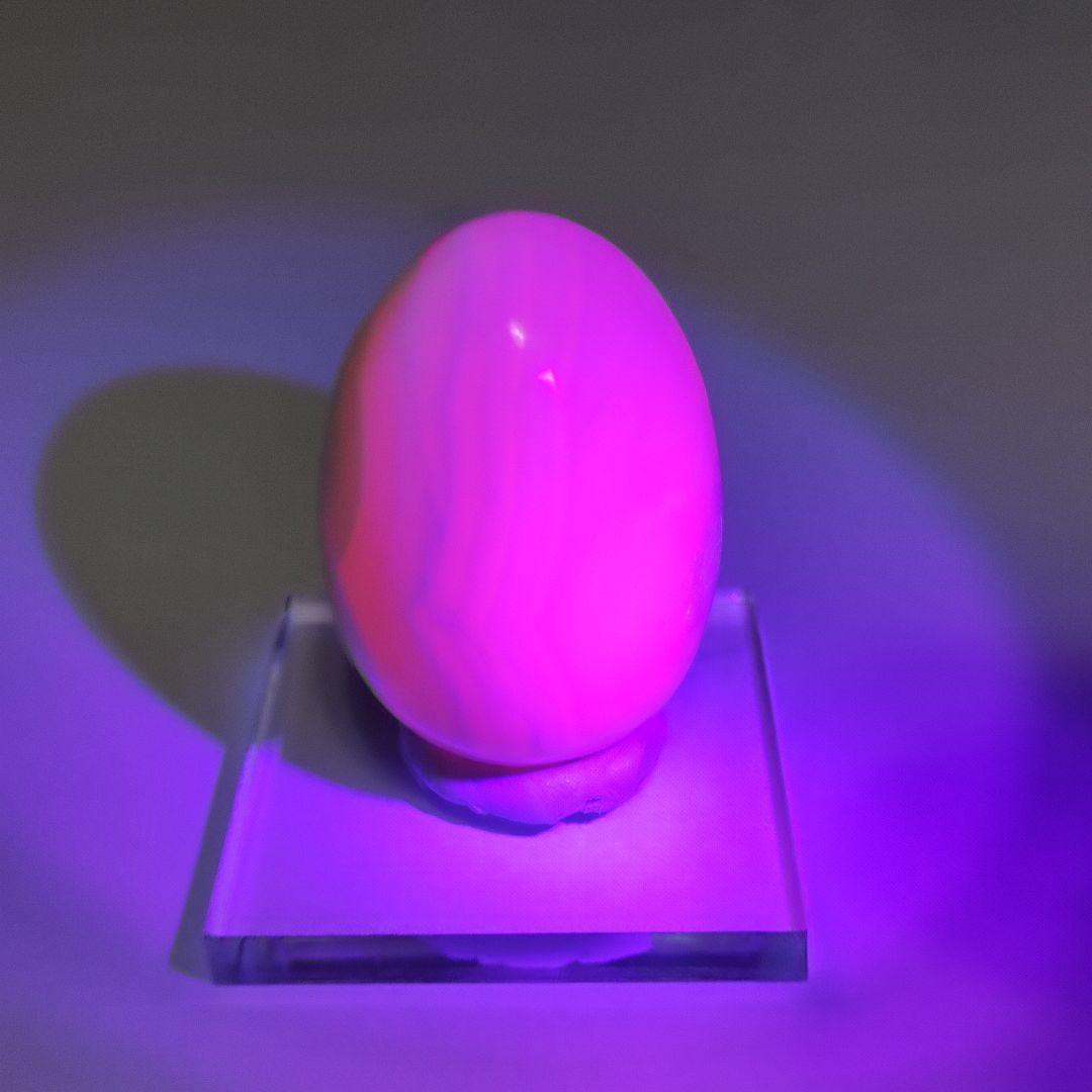 パワーストーン　天然石　ピンクカルサイト　エッグ型　96g　No.259