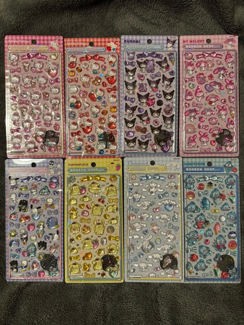 【確実正規品！！】サンリオボンボンドロップシール 8セット