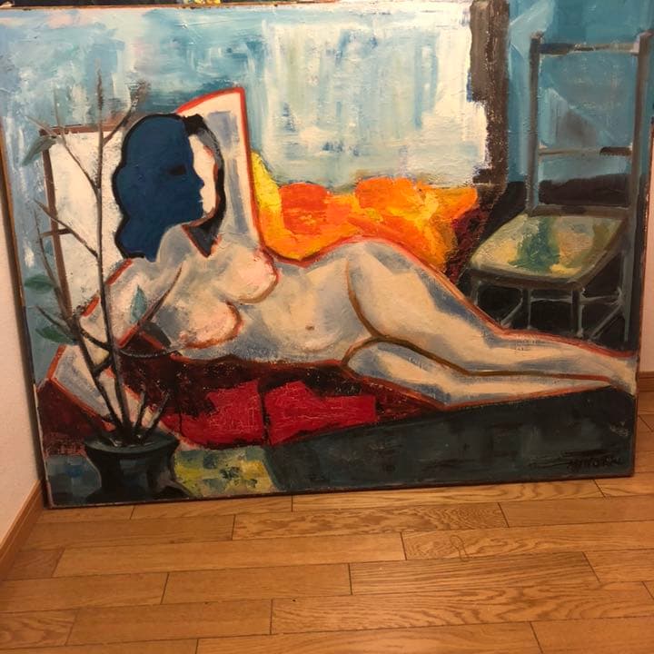 インテリア　絵画  油絵  題ー裸婦ー  f50