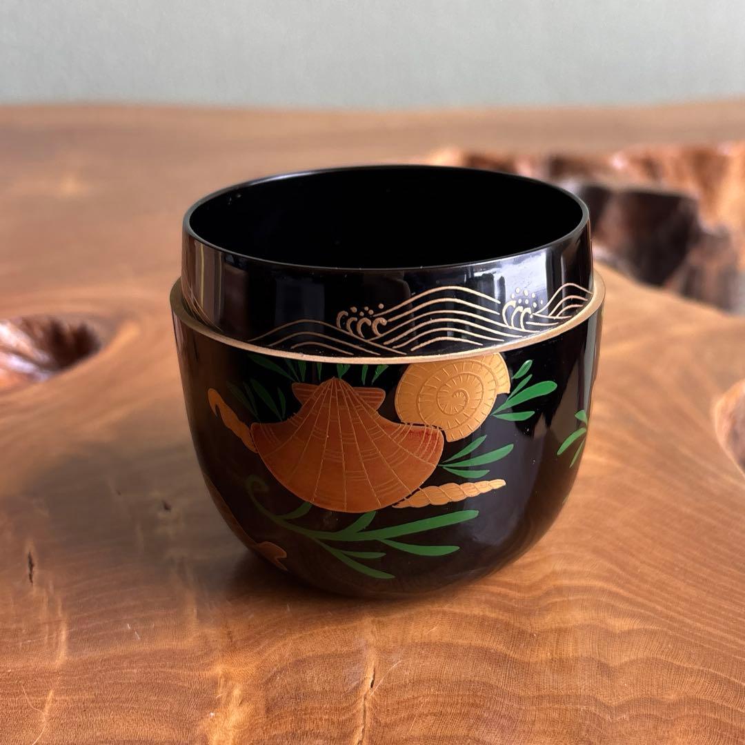 池端秀斉作 海松貝大棗 而妙斎好写 抹茶碗 茶道具 共箱