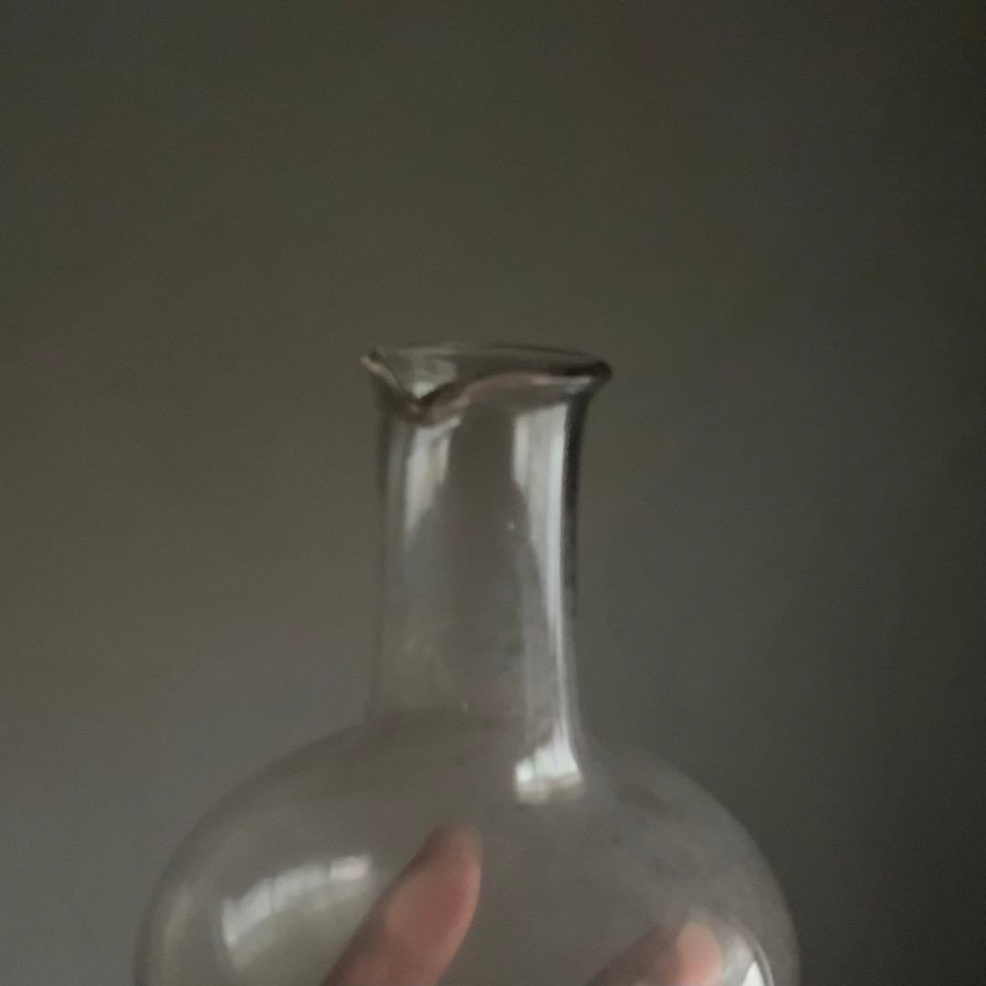 フラスコ形 ガラス 徳利 夏の酒器 鉛ガラス 古道具 酒器 アンティーク