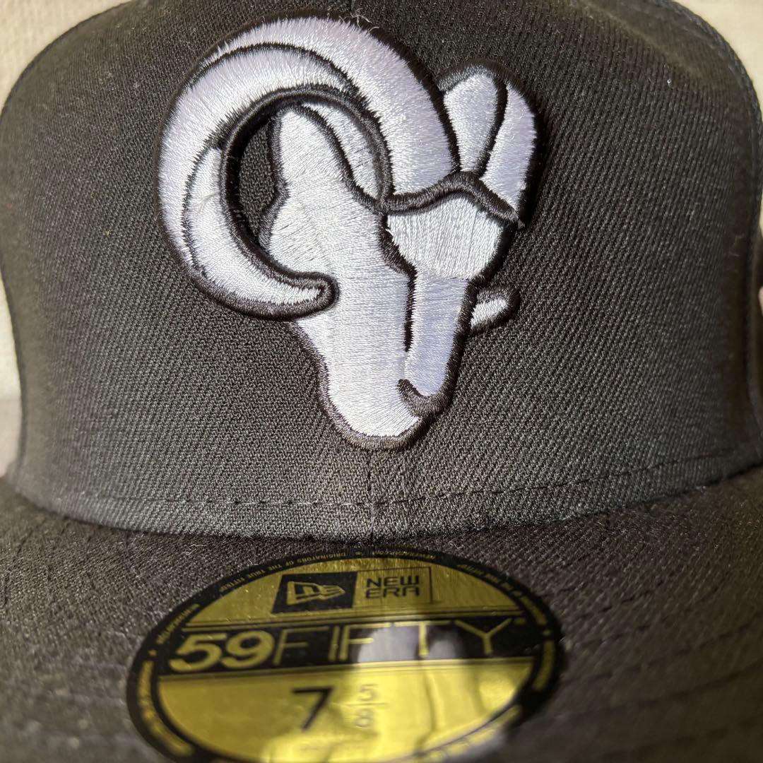 【海外限定】7 5/8 ニューエラ 59FIFTY ロサンゼルスラムズ ブラック