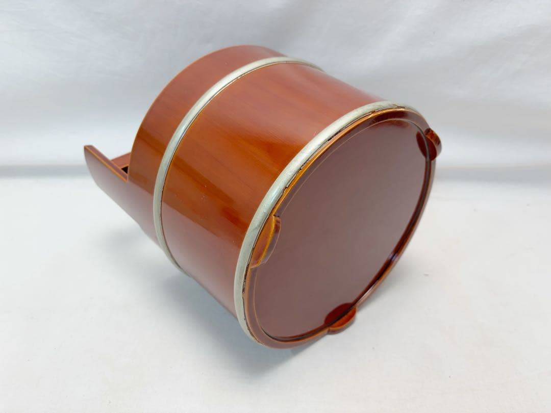 ほぼ未使用 茶道具 飛騨高山 春慶塗 手桶水指（水差・みずさし）天然木製 元箱