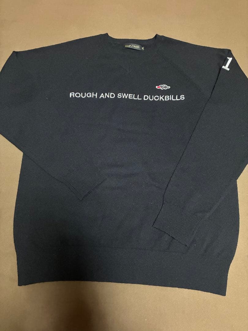 rough&swell ラフアンドスウェル Vネックセーター ブラックSサイズ