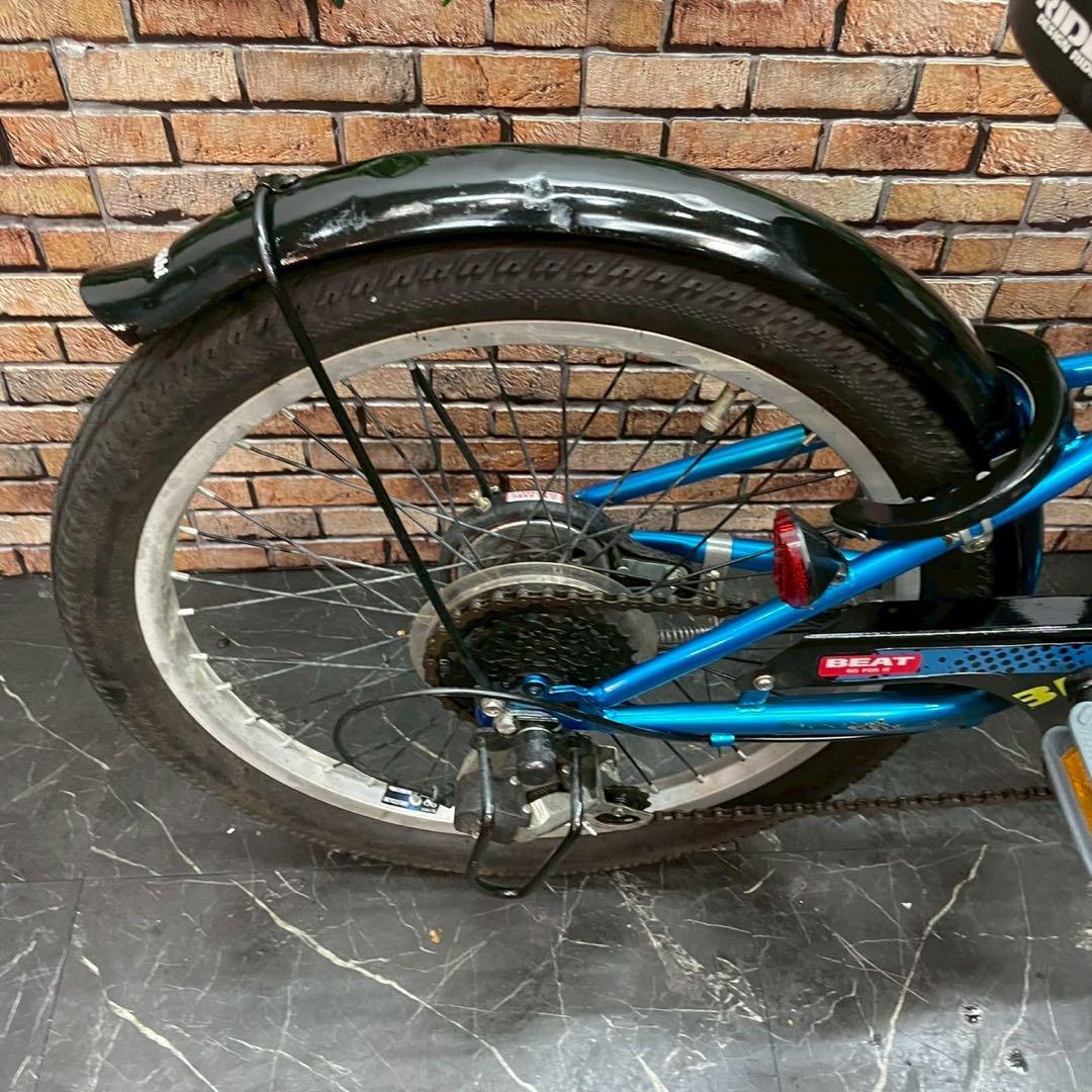 【68】子供用自転車 子供車 DRIDE ブルー 20インチ 変速付き