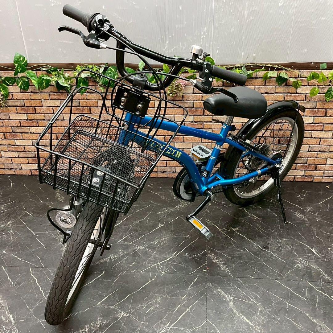【68】子供用自転車 子供車 DRIDE ブルー 20インチ 変速付き