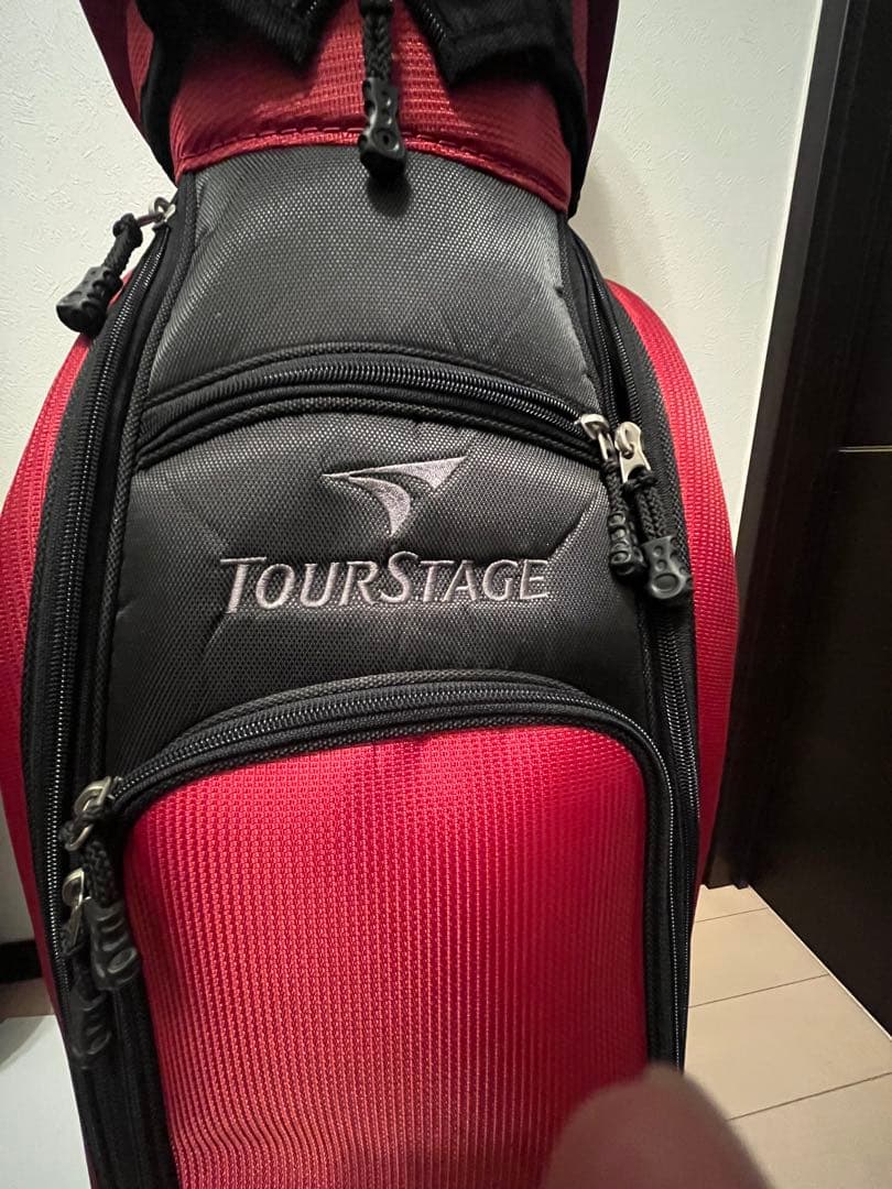 ⭐️値下げ⭐️TourStage キャディバッグ レッド ブラック　数回使用
