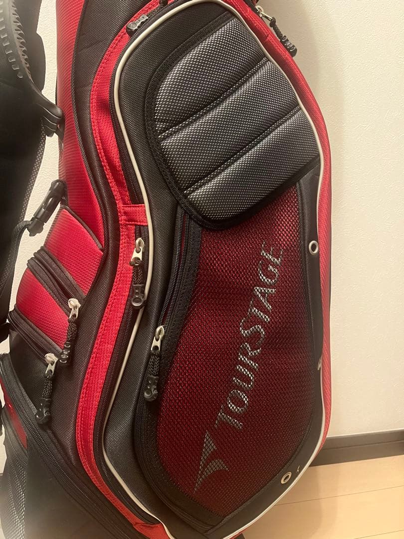 ⭐️値下げ⭐️TourStage キャディバッグ レッド ブラック　数回使用