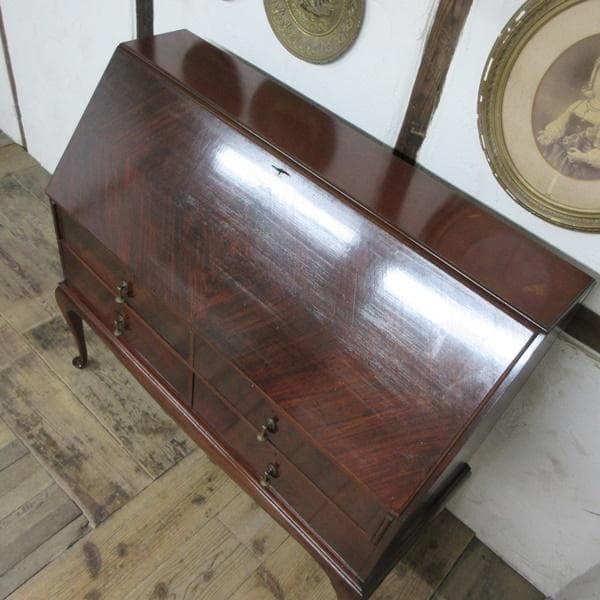 イギリス アンティーク 家具 ライティングビューロー デスク 机 6996d