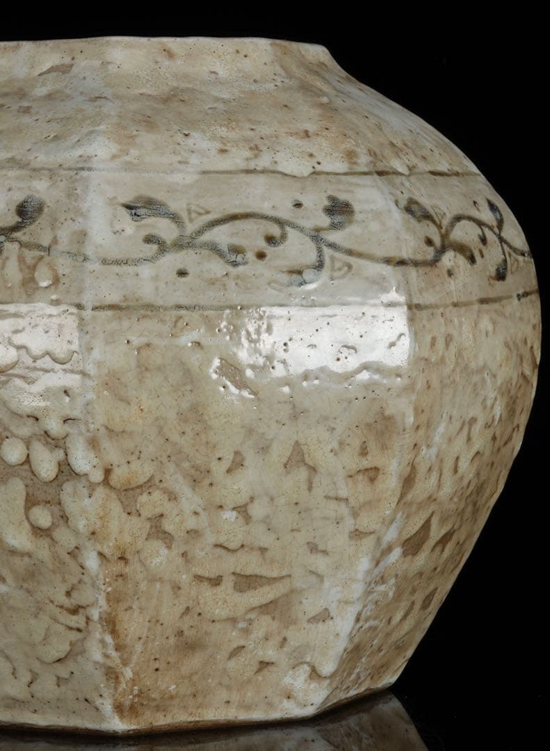 京焼 唐草文 大花瓶 共箱付 在銘 作家物 高さ29cm 飾壺 古美術 骨董品