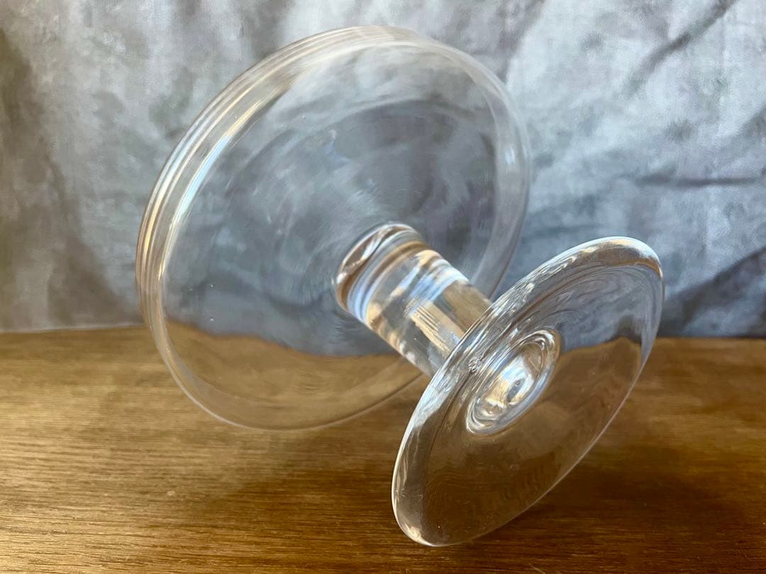 吹きガラスコンポティエ&ドームカバー　フランスアンティーク ケーキスタンドハート