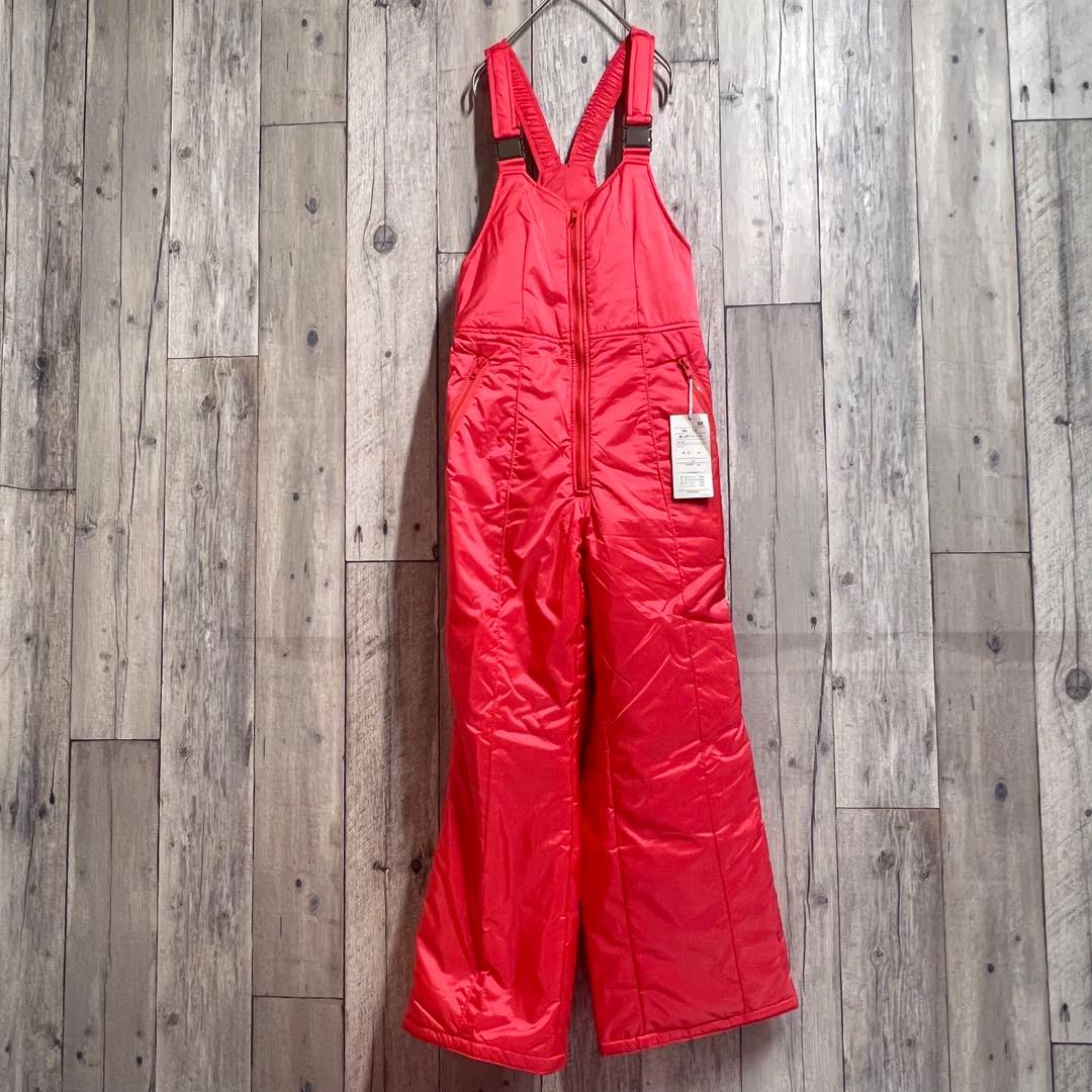 パンツ未使用　レトロ　スキーウェア　セットアップ　ウェア　無地　Mサイズ