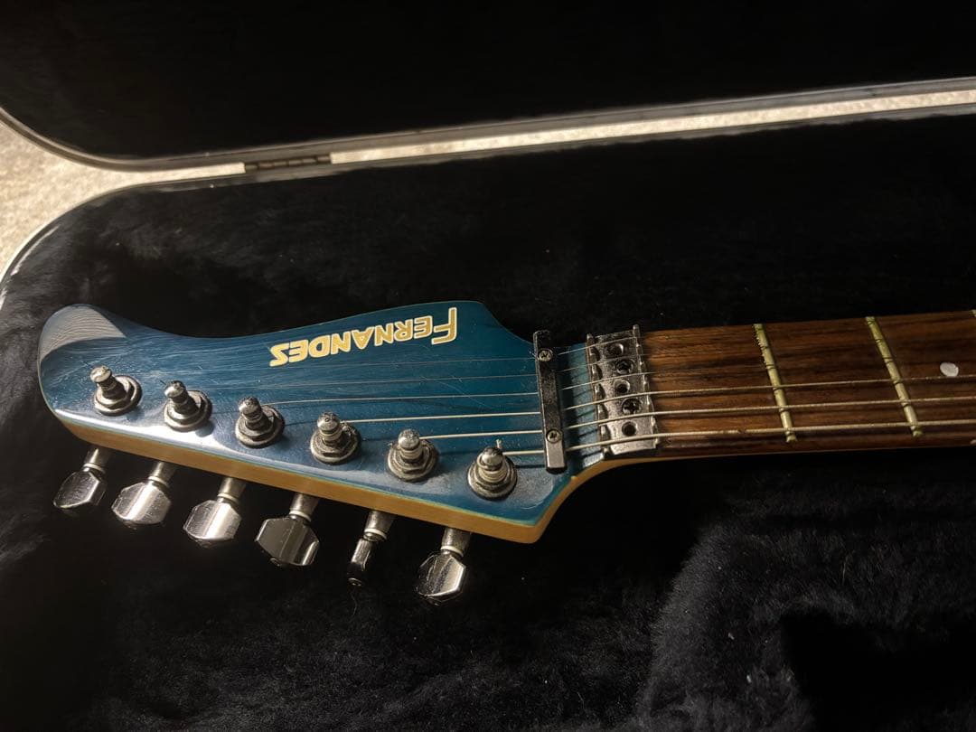 FERNANDES エレキギター ブルー 24フレット ハードケース付き