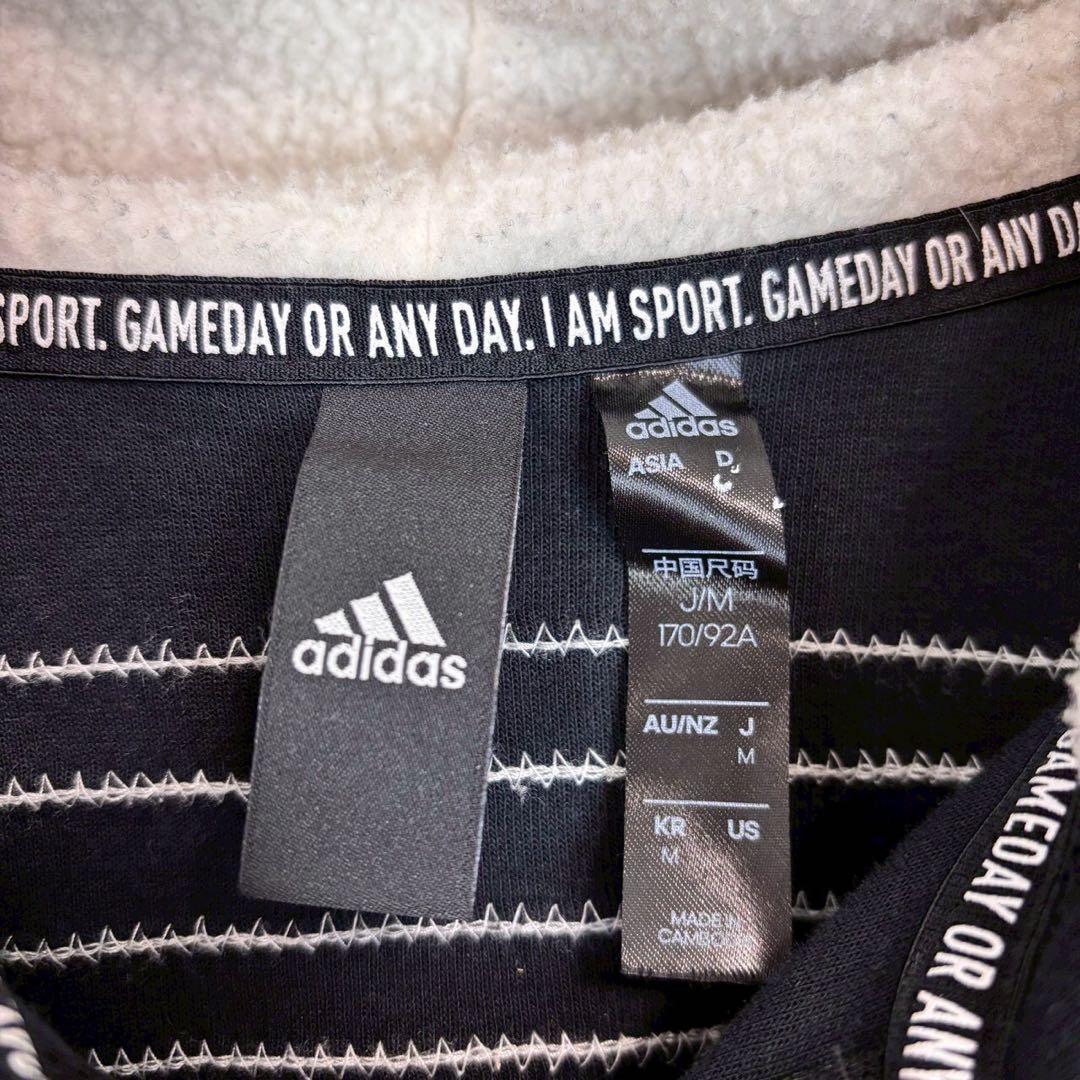 ◆アディダス【M】スウェットフルジップパーカー パンツ セットアップ 刺繍ロゴ