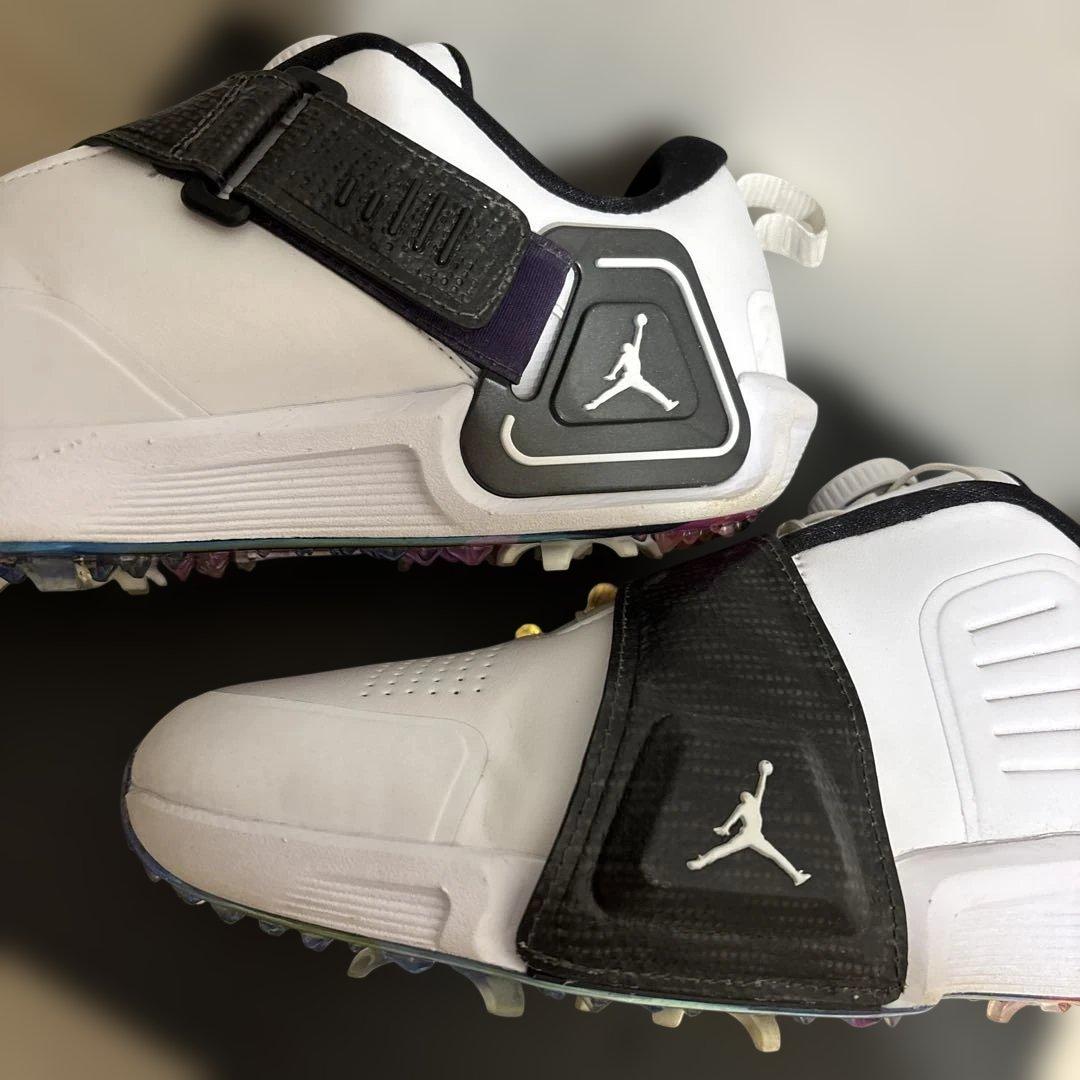 Jordan エアレブゴルフシューズ ホワイト/ブラック　スパイク25.5cm