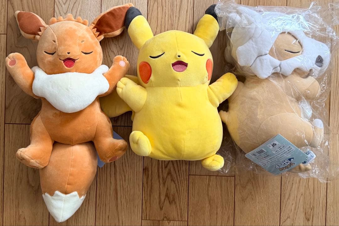 ポケモンセンターオリジナル ポケモンスリープ もっちりぬいぐるみ おやすみ 3匹