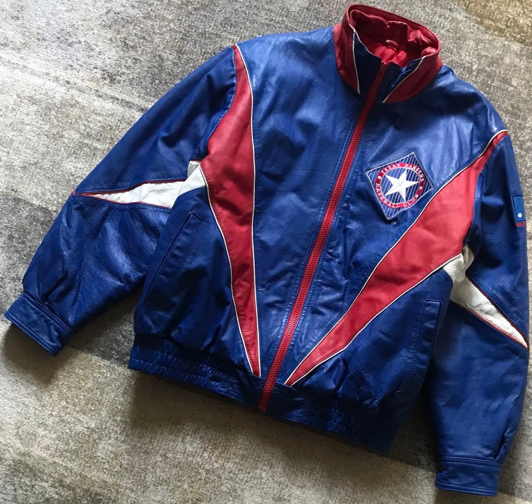 最高のデザイン 90's PRO PLAYER RANGERS レザースタジャン