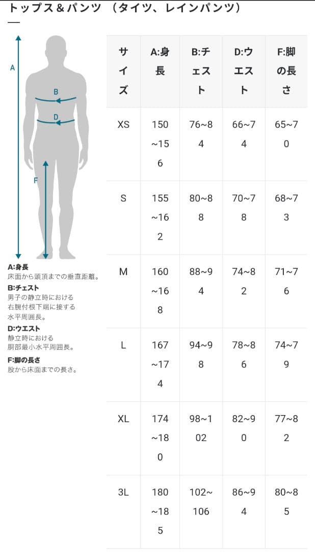 パールイズミ　コールドシェイド ビブタイツXLサイズ