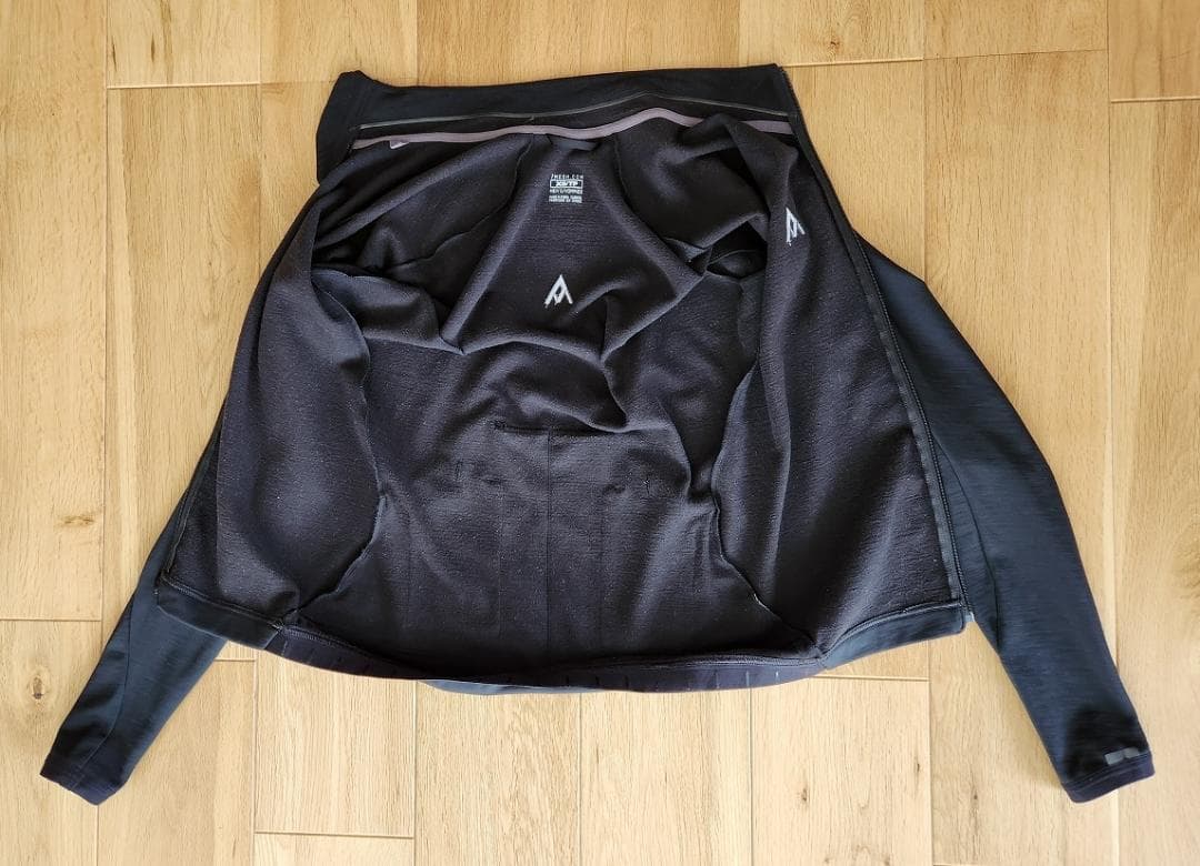 7mesh ウール混　長袖ジャージ　黒　XSサイズ