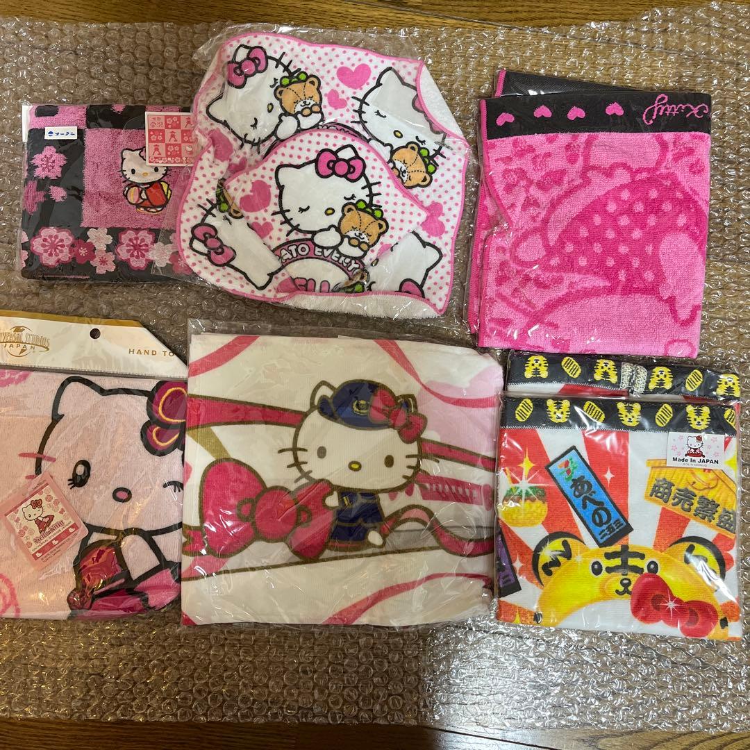 ①ご当地 限定 レア 新品未使用 ハローキティ バスタオルハンカチ サンリオ
