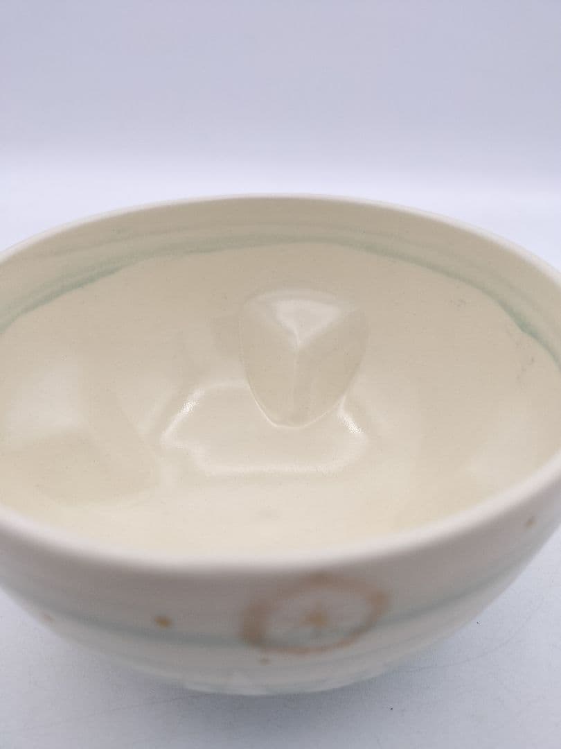 b993【新品・未使用】茶碗 聖夜 クルス文 今岡三四郎 木箱 茶道具