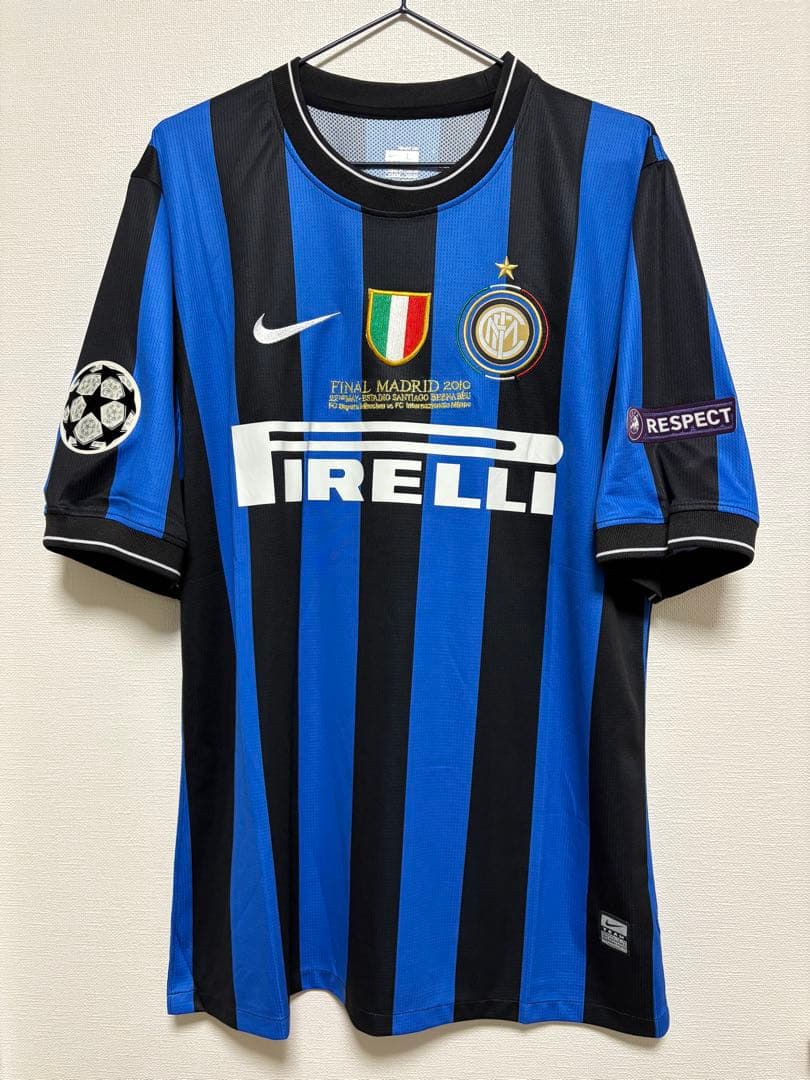 m*m様 インテルミラノ　09/10ホーム　No.4サネッティ　Lサイズ　三冠