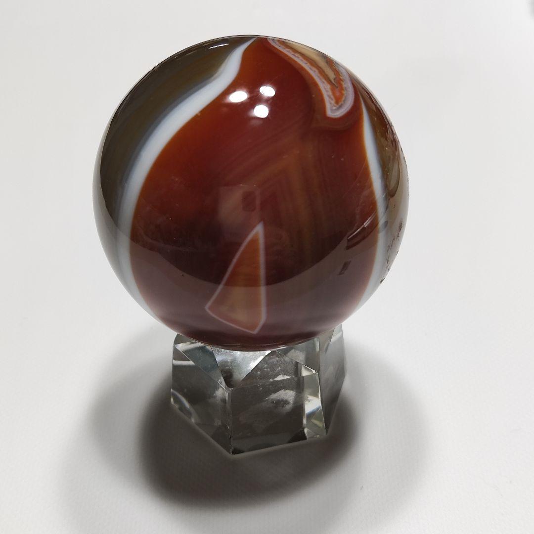 パワーストーン　天然石　レッドアゲート　直径5.5cm　251g　No.393