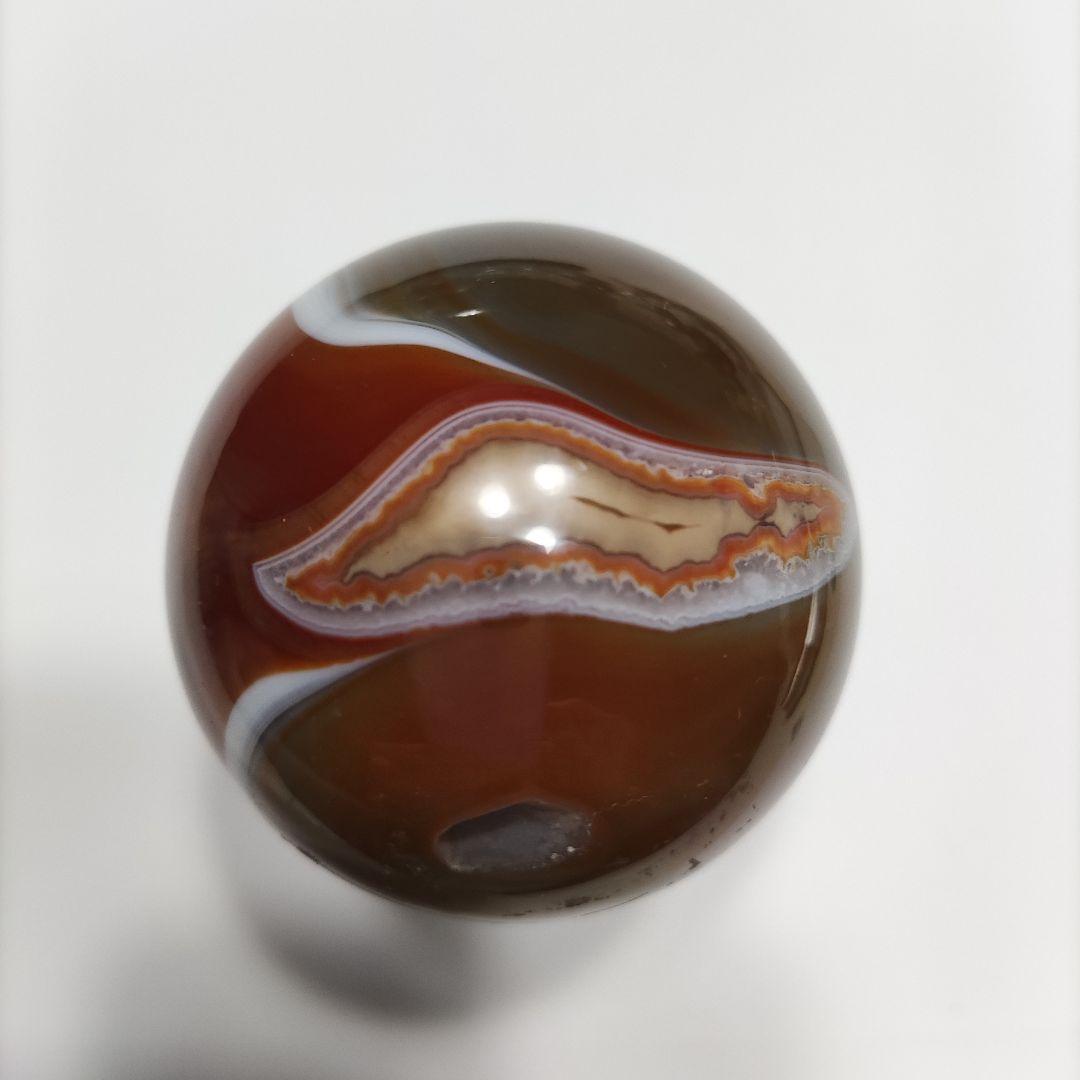 パワーストーン　天然石　レッドアゲート　直径5.5cm　251g　No.393