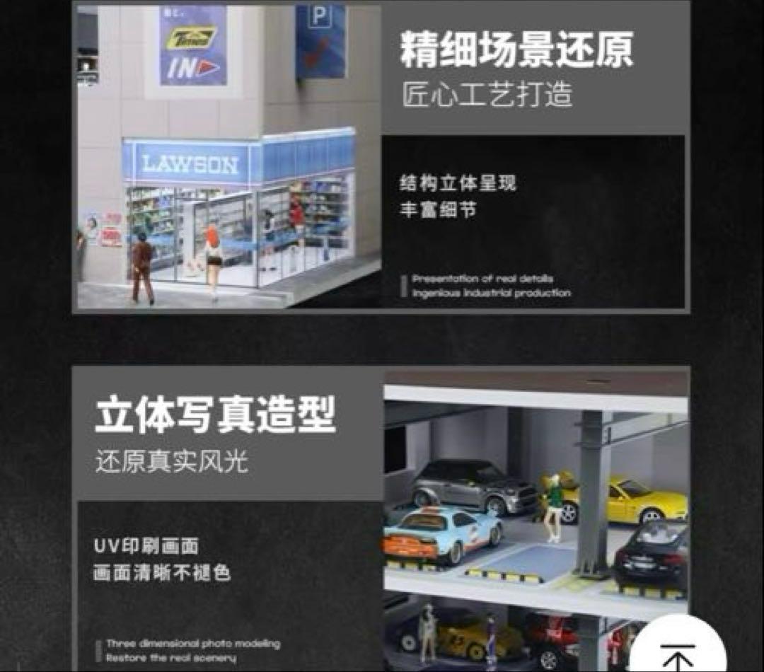 《最新入荷》1/64【日本の立体駐車場建物】LED照明付き