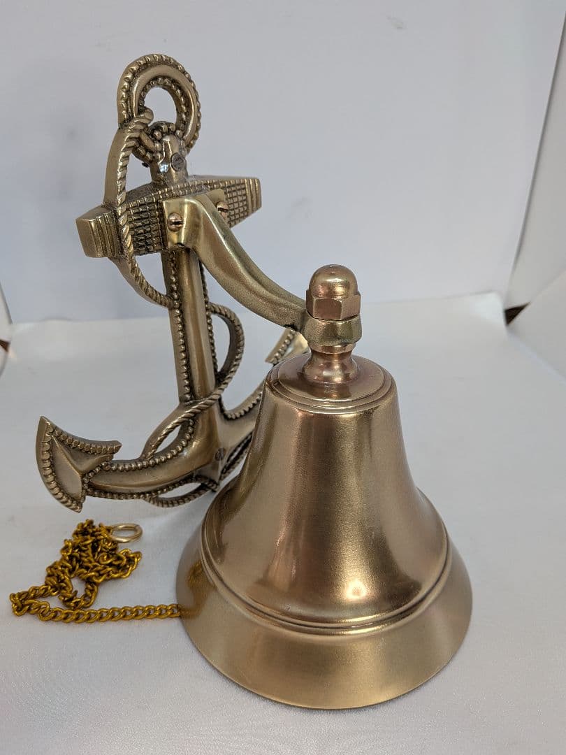 ☆b747、特大 イカリベル 鐘　真鍮　シップベル
