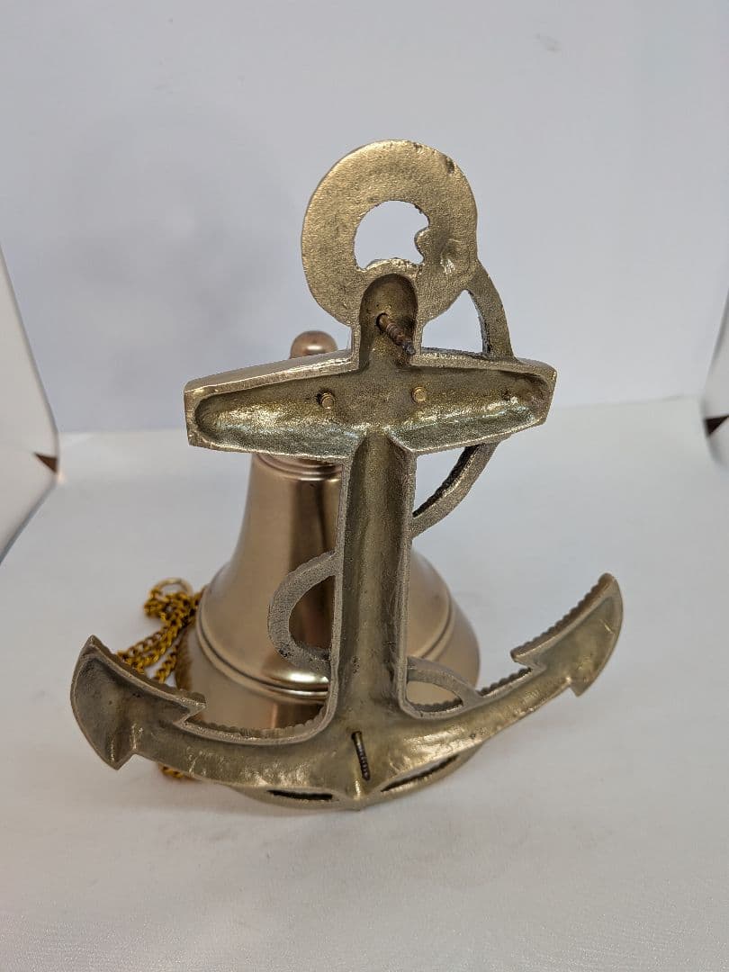 ☆b747、特大 イカリベル 鐘　真鍮　シップベル