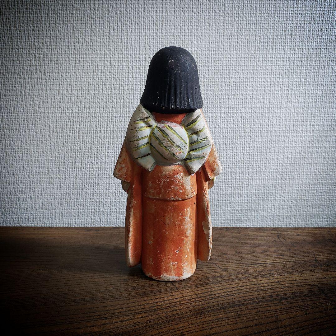 土人形 市松人形 戦前 大正ロマン 昭和レトロ アンティーク 和服 着物 民芸品