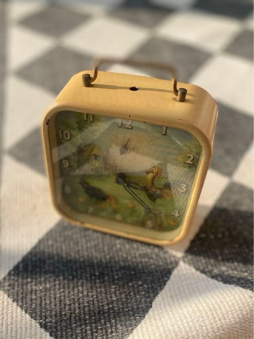 ヴィンテージ目覚まし時計 レトロ鶏のデザイン