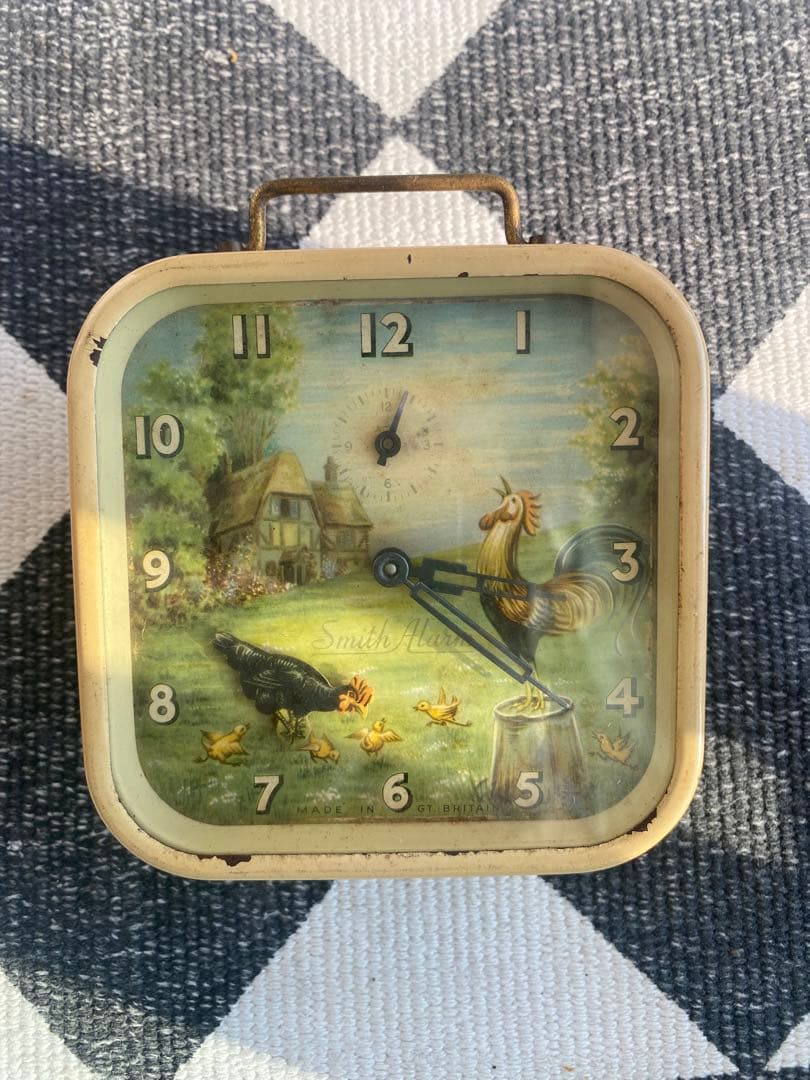 ヴィンテージ目覚まし時計 レトロ鶏のデザイン