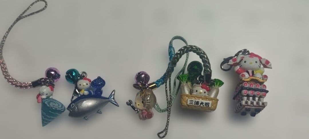 42 ご当地キティ　5点セット　ストラップ