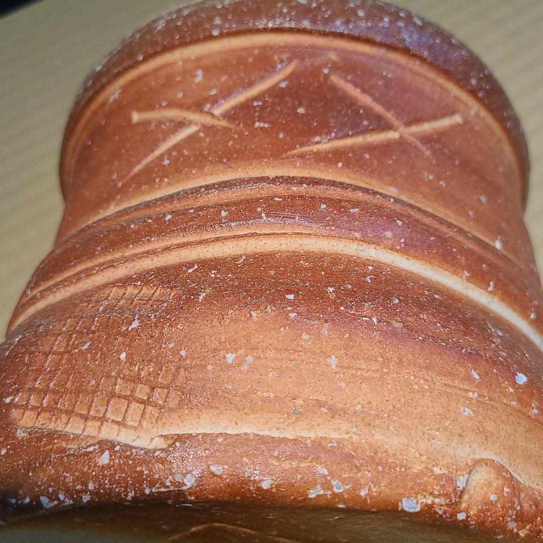 信楽焼 上田直方作 水指 高さ6寸（約18cm） 共箱 本物保証