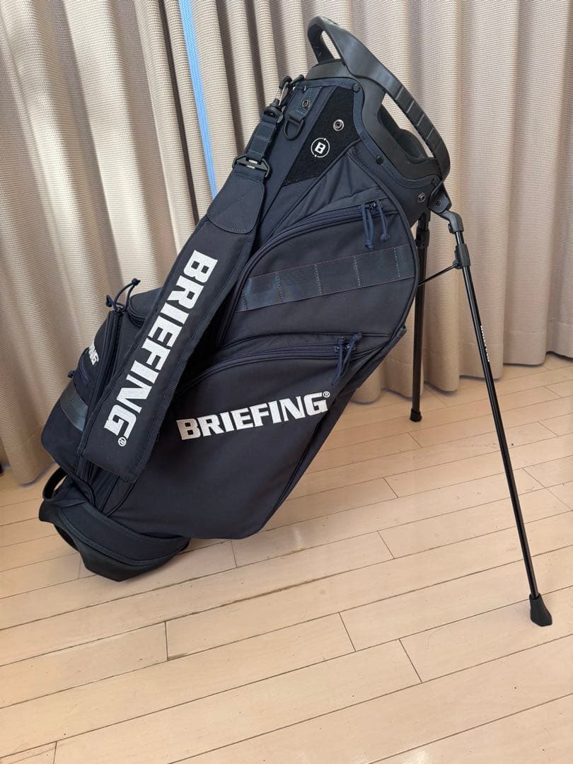 希少⭐︎BRIEFING ネイビー キャディバッグ スタンド付き