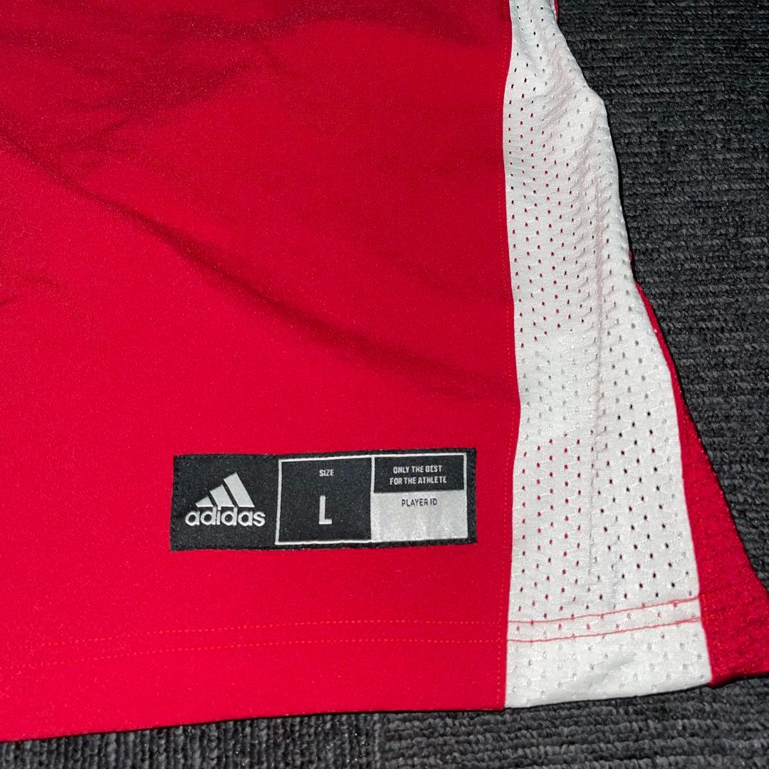 アディダス　メンズ　アメフト　ジャージー　ウェア　Lサイズ　レッド