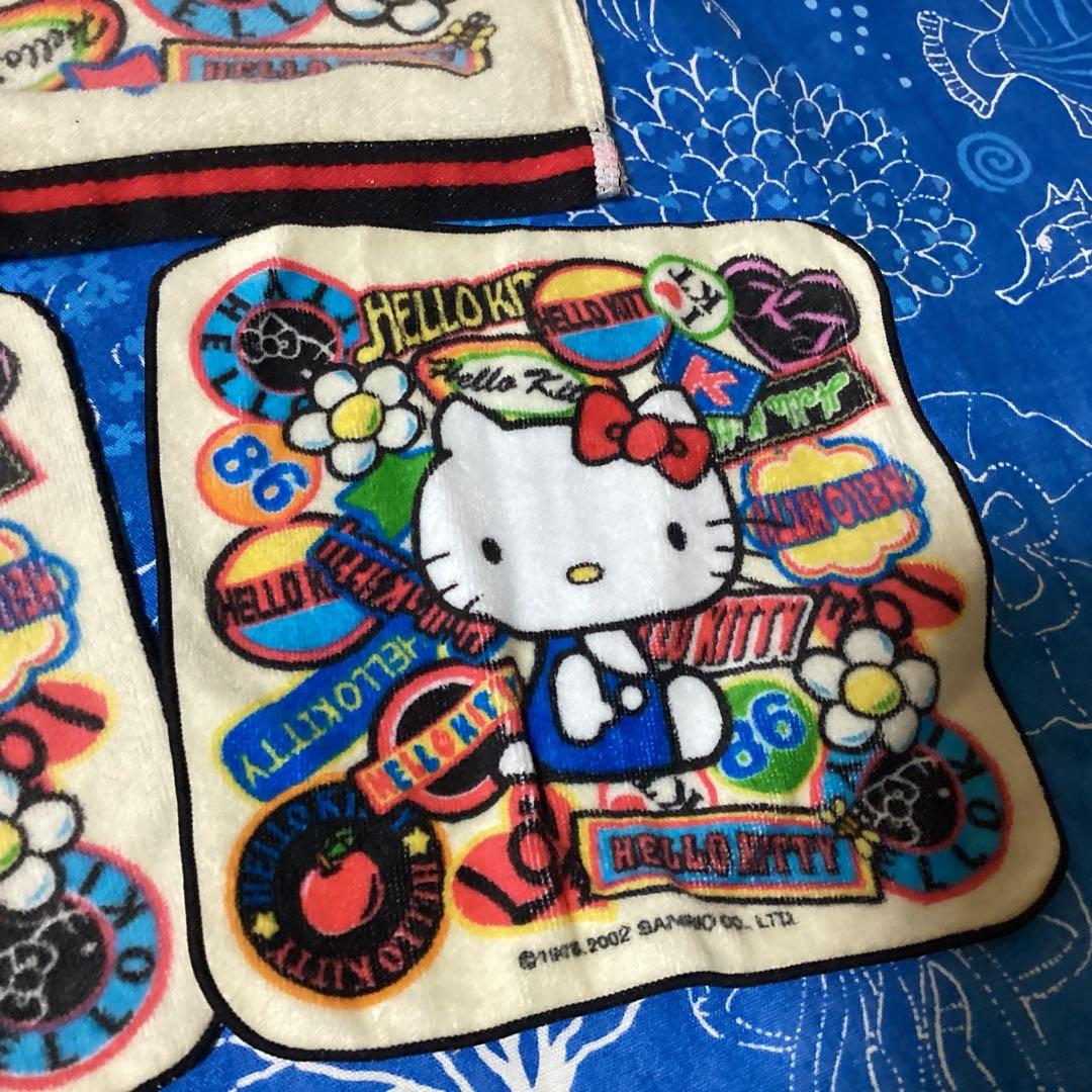 3428ハローキティマークホワイト　ハンカチ &タオルセット