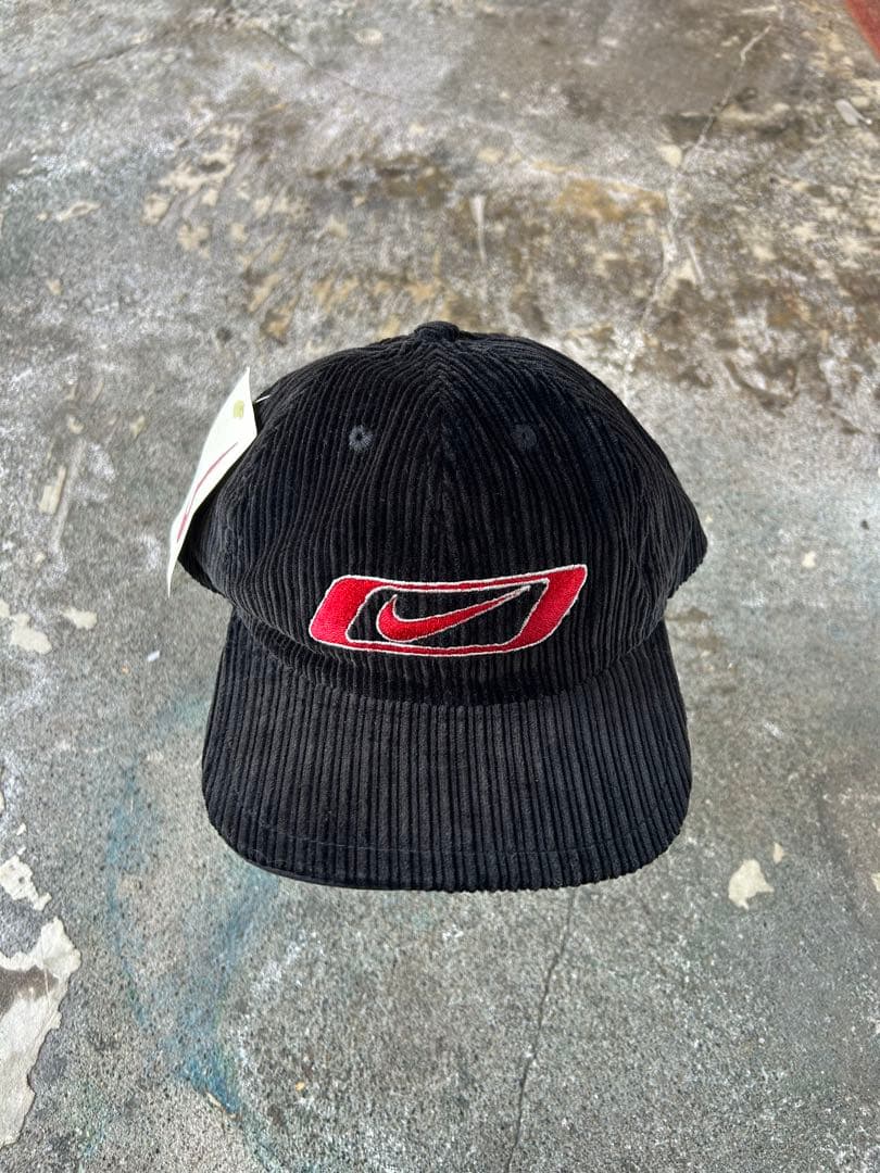 90s デッドストック　Nike コーデュロイキャップ 黒
