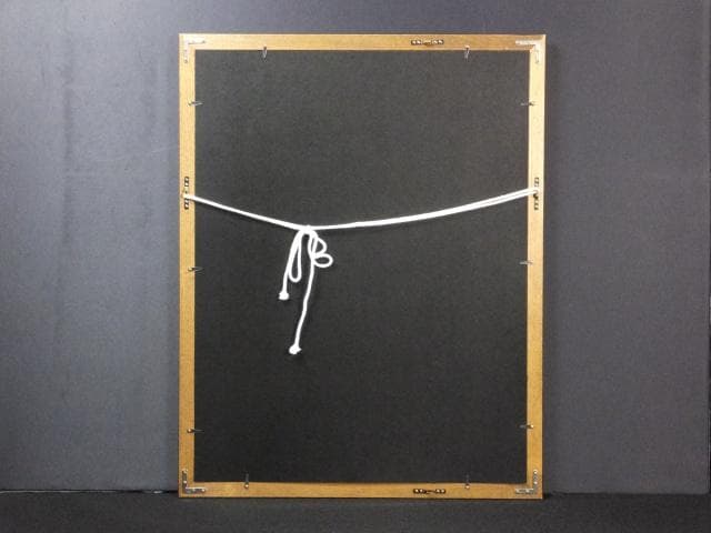 岩崎巴人　版上落款印譜『春風馬』和紙にリトグラフ＆手彩色 0109D